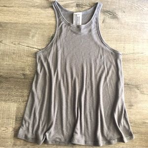 COPY - FREE PEOPLE |size small-loose fit| Gray Ribbed Flair Tank Top
